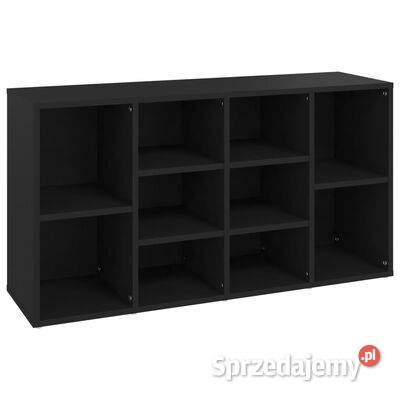 vidaXL Ławka z miejscem na buty czarna
