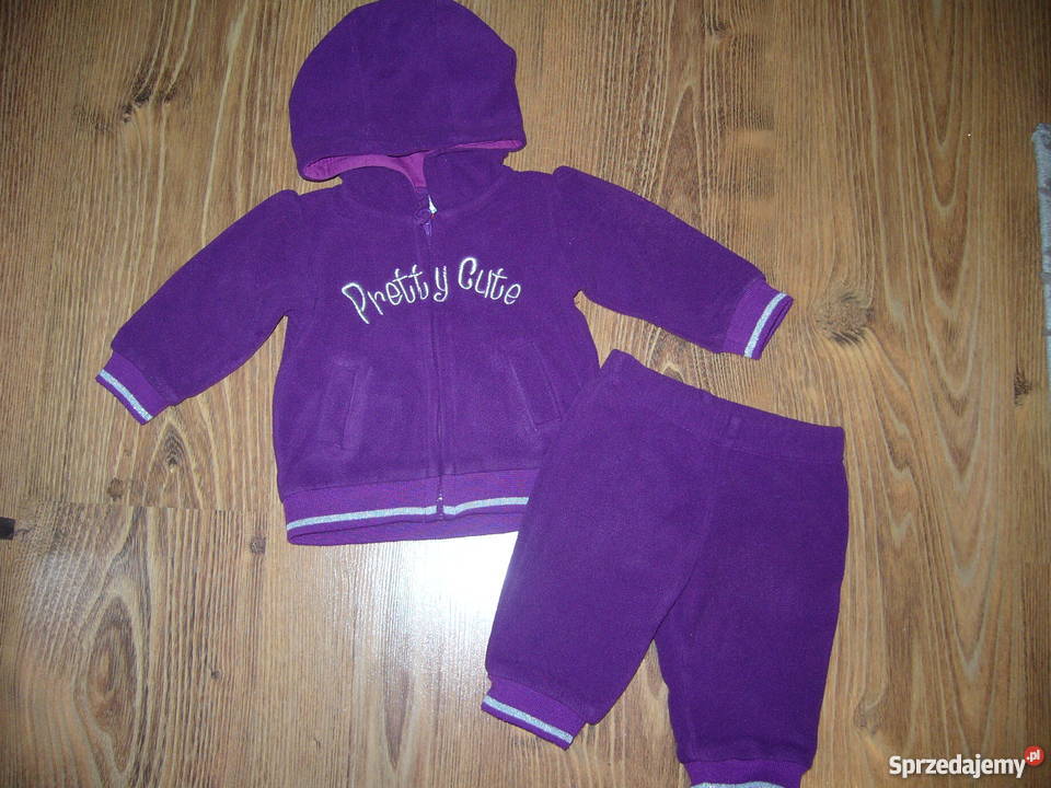 Dres polarowy r62 BABY CLUB fioletowy Dresy Legnica