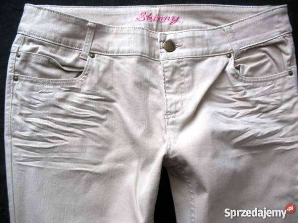 SKINY SPODNIE DŻINSY JEANS 42 XL biodra 104 szary/srebrny Siedlce