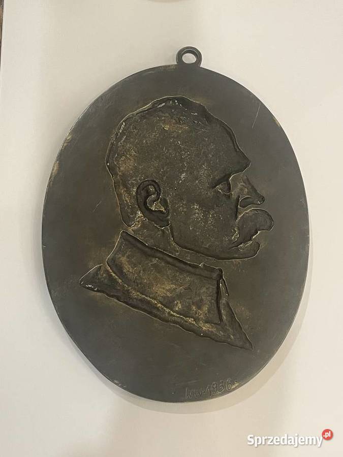 Medalion z wizerunkiem Józefa Piłsudskiego brąz