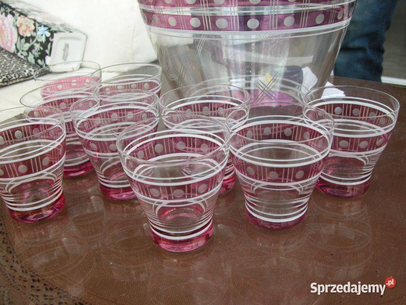 szklana waza do ponczu i szklaneczki Gorzów Wielkopolski