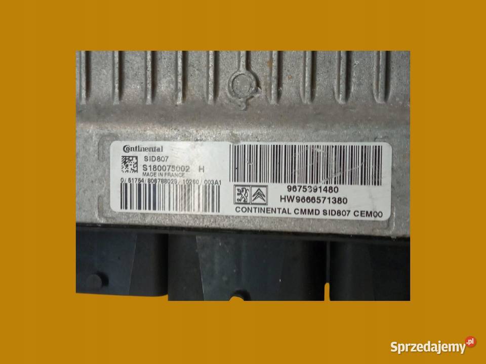 STEROWNIK SILNIKA 9675391480 Citroen Berlingo II osobowe