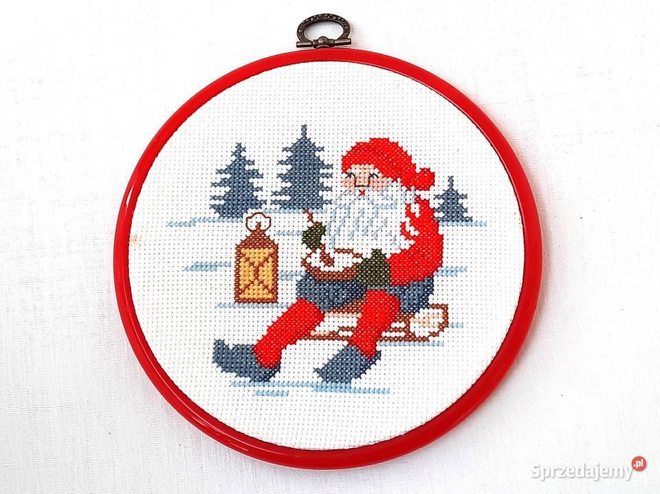 Haft w ramce obrazek gobelin dekoracja ścienna Łódź