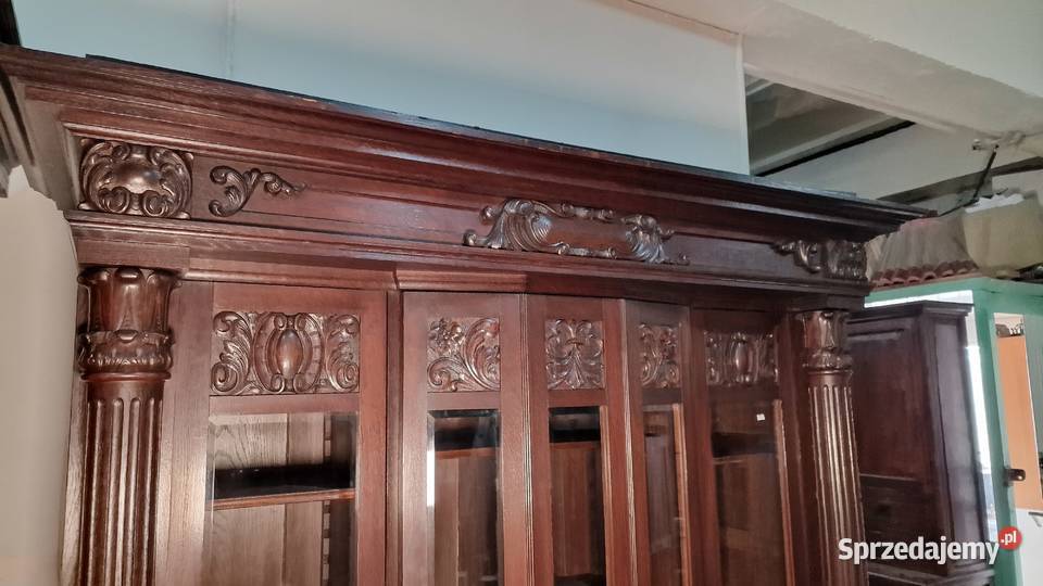 Piękna neorenesans biblioteka wykonana w dębie Warszawa