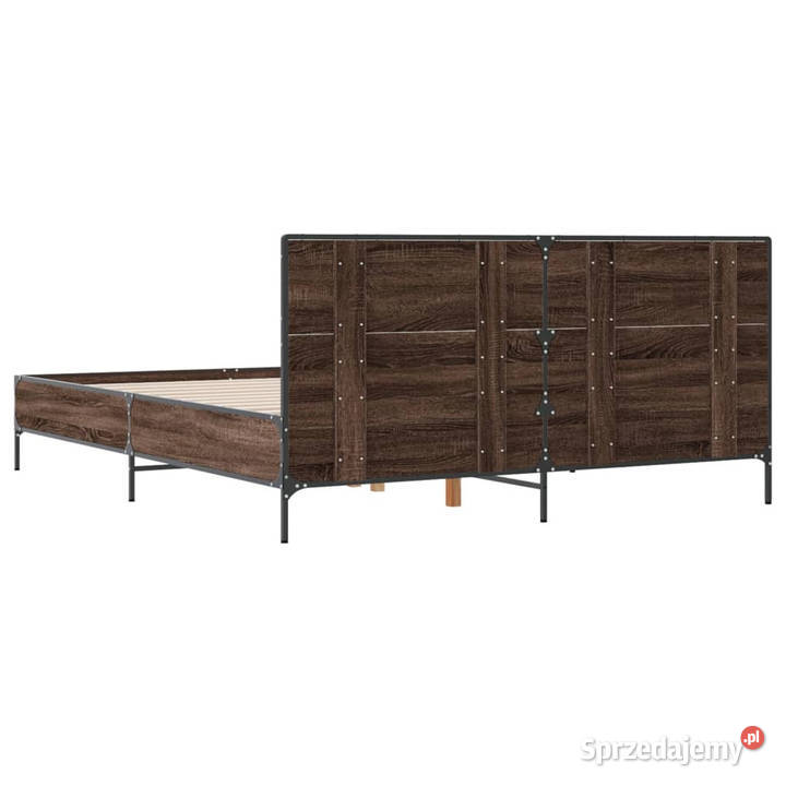 Rama łóżka brązowy dąb materiał drewnopochodny 193cm Łóżka Warszawa sprzedam