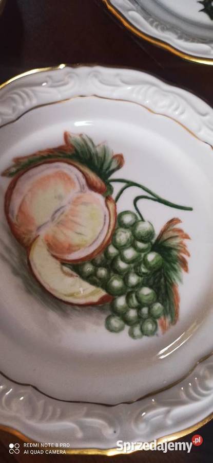 Talerzyk deserowy ręcznie malowane owoce Antyki, Sztuka, Kolekcje Gdańsk