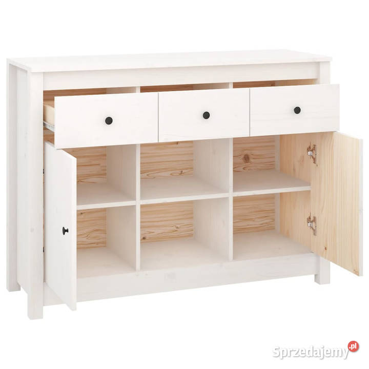 Szafka biała 100x35x745 drewno sosnowe WM814550 Warszawa sprzedam