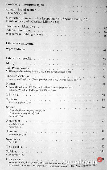 Literatura Starożytność oświecenie Maria Pozostałe