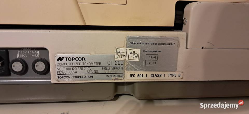 Tonometr Topcon Wrocław