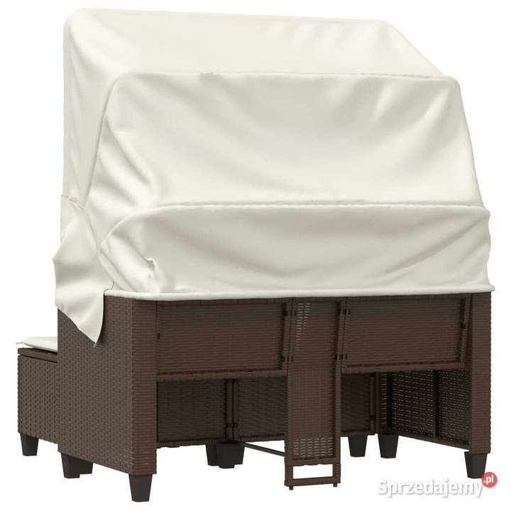 2os sofa ogrodowa daszek i podnóżki brązowa mazowieckie