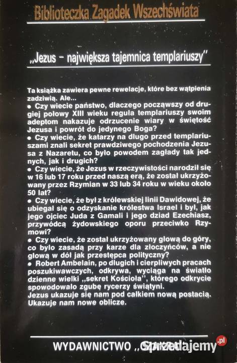 Luis Charpentier Tajemnice Templariuszy Rok wydania 1992 Lędziny sprzedam