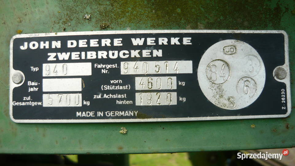 Kombajn John Deere 940 Sokółka