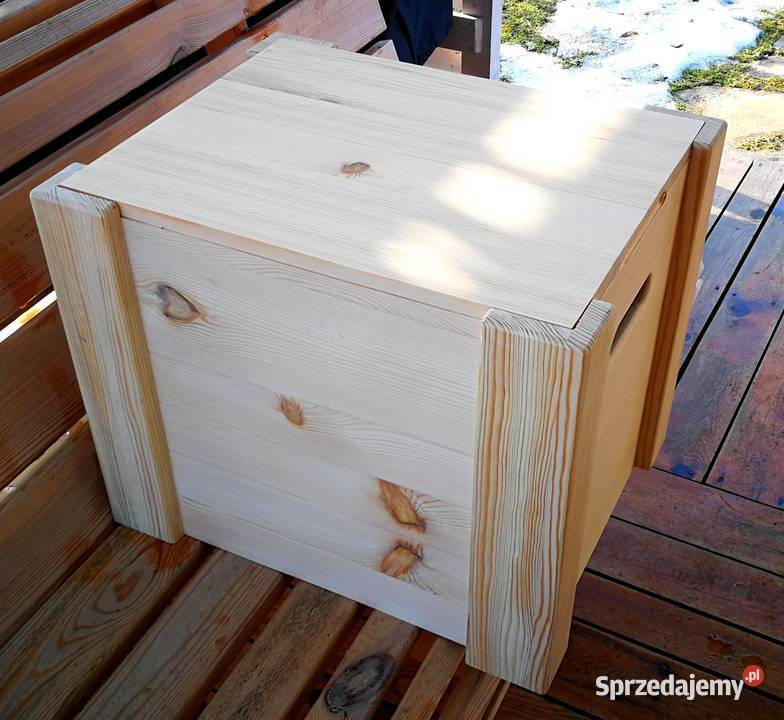 Skrzynka na winyle z pokrywą skrzynka na drewno Pozostałe Radków sprzedam
