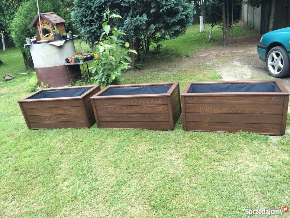 DUŻA DONICA DREWNIANA WYPRZEDAŻ OKAZJA wielkopolskie Kalisz