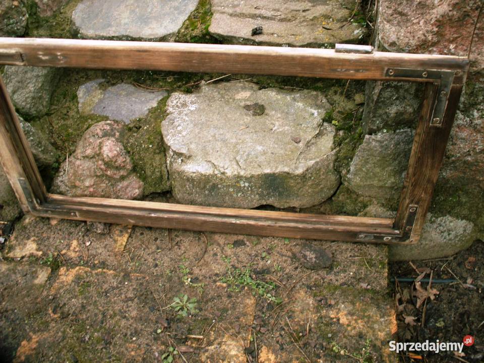 Stare okno rama okienna retro loft lustro Ełk