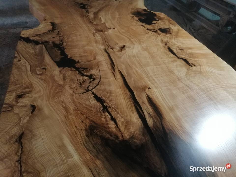 Stół monolit 300x107x7jesion dab oak epoxy resin Przysucha