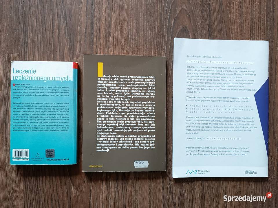 3 x książka lęk depresja uzależnienia Szczyrk