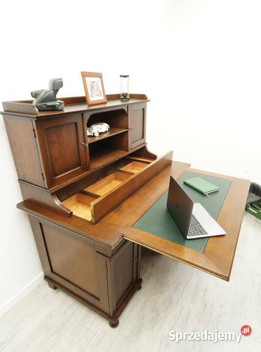 Zabytkowe secesyjne biurko z nadstawką renowacji