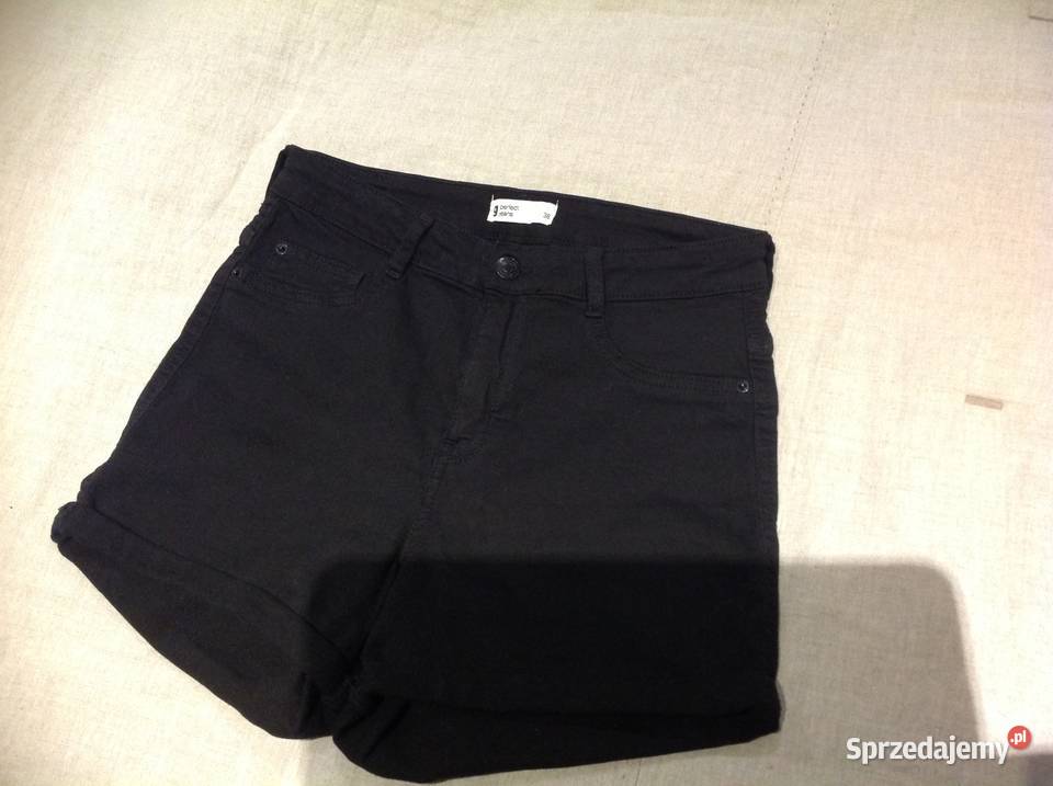 Spodenki jeans damskie Gina Tricot r M czarne lubuskie Nowa Sól sprzedam