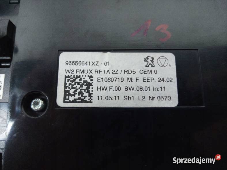 PANEL NAWIEWU RADIA 96656641XZ 01 Peugeot 508 I osobowe Panele sterowania, przełączniki