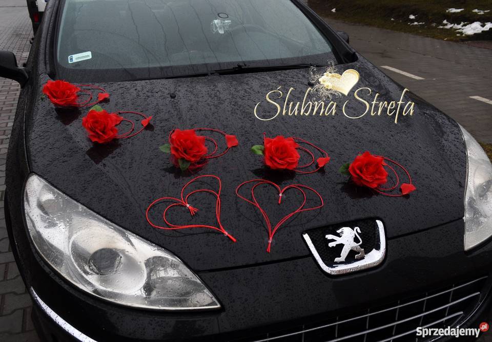 dekoracja samochodu, dekoracja na samochód ślubny Gorzów
