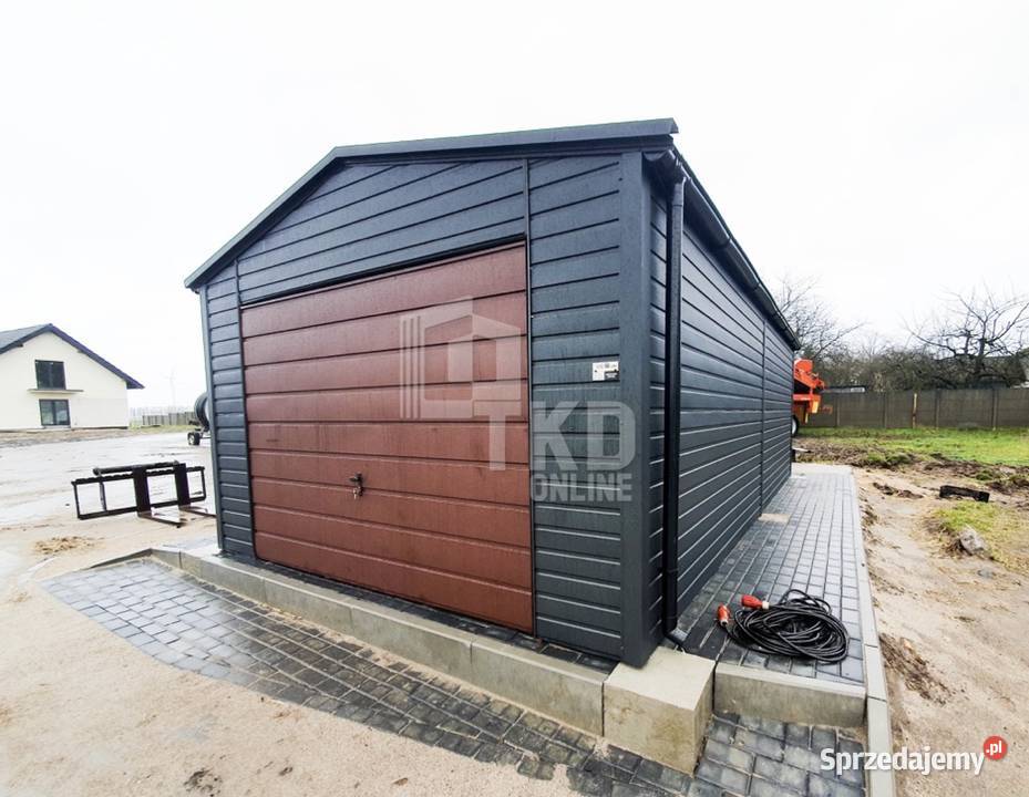 Garaż Blaszany 4x6 Brama uchylna Rynny Antracyt Kłodzko sprzedam