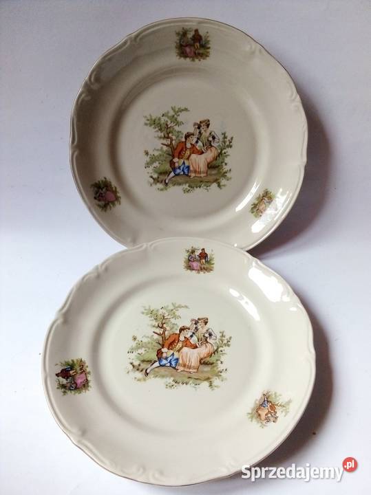 dwa duże talerze miłość wiedeńska porcelit Częstochowa sprzedam