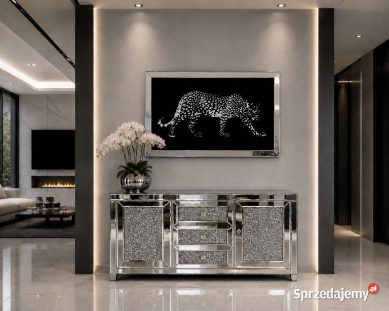 Lustrzany obraz z kryształkami Glamour Puma Golkowice