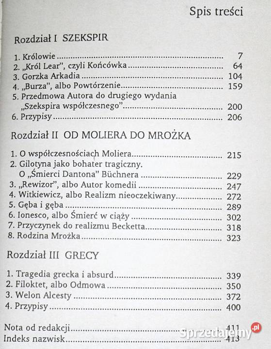 Pisma wybrane Teatr czytany Część 2 Jan Kott Chełm