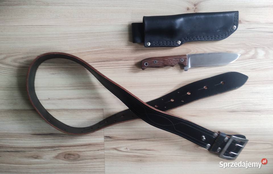 Skórzany pasek oficerski i nóż Pozostałe zachodniopomorskie Szczecin