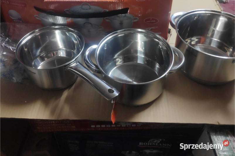 Garnki Komplet garnków 12 el Hoffner grubsze dna Łódź