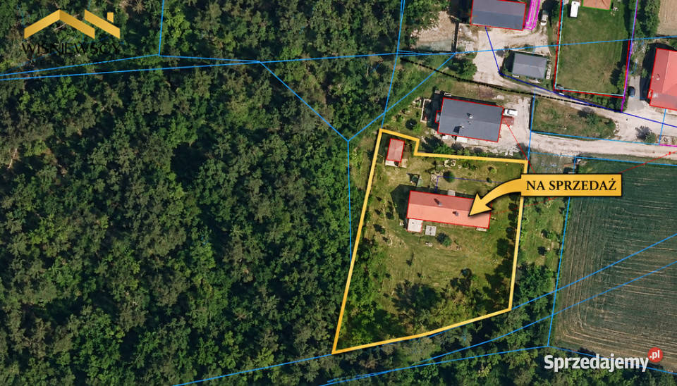 Dom z cegły do remontu działka 1900 m Kiełkuty Domy