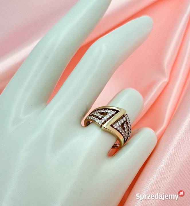 Pierścionek r14 Złoty pr333 Modern z licznymi wielkopolskie Poznań