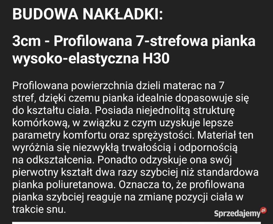 FDM Materac nawierzchniowy 120x190 masujacy Warszawa
