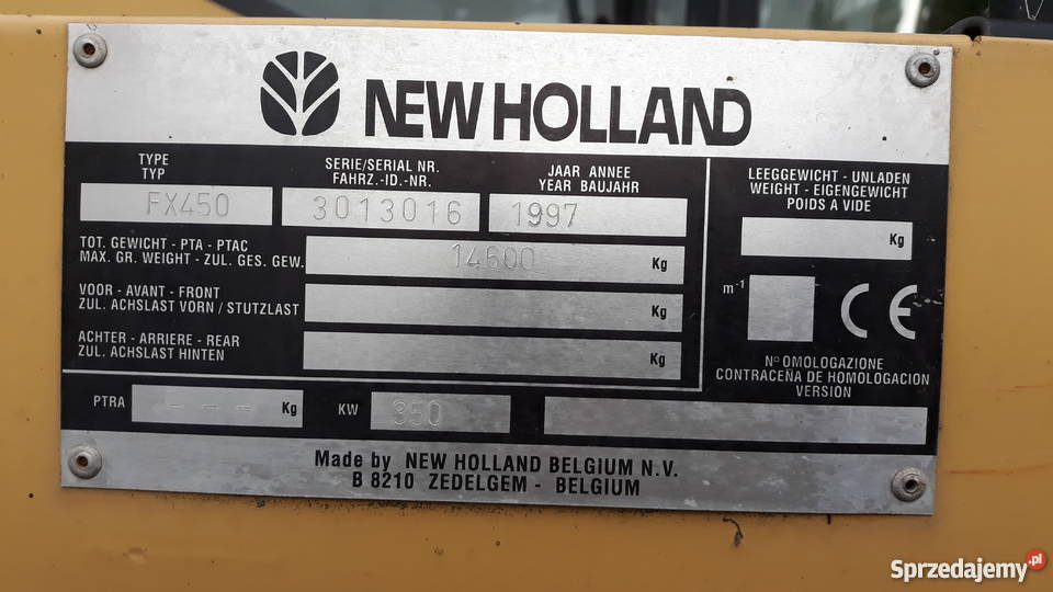Sieczkarni do kukurydzy Newholland fx 450 świętokrzyskie Łopuszno