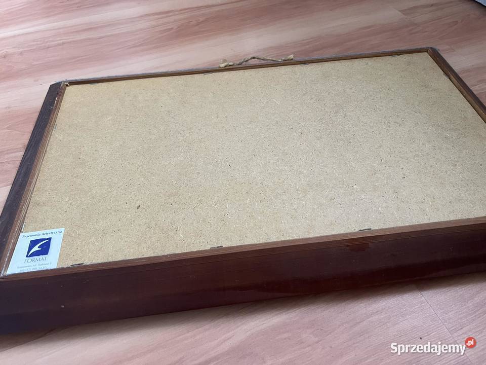 Obraz ze stokrotkami w drewnianej ramce sprzedam