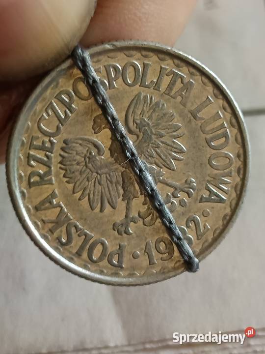 Sprzedam monetę 1 zloty 1982 r lekka skrętka Numizmatyka