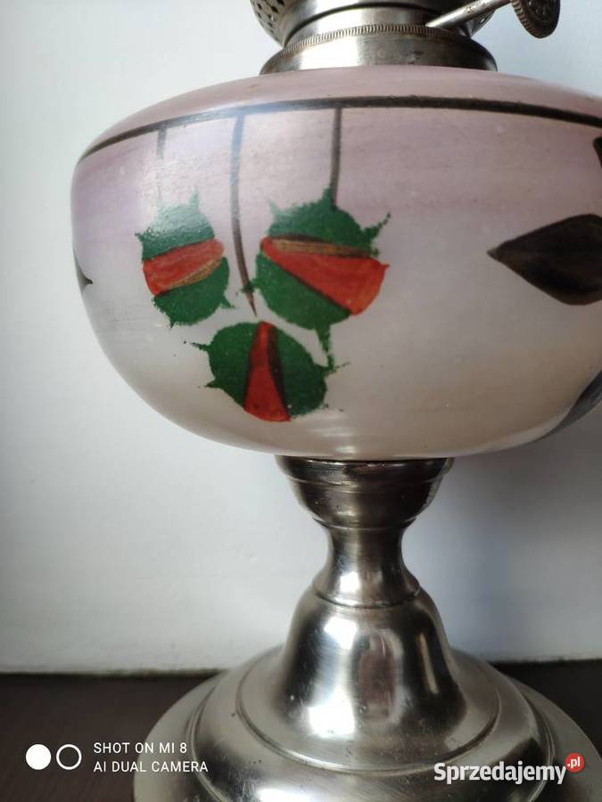 Stara francuska lampa naftowa emalia Kraków sprzedam