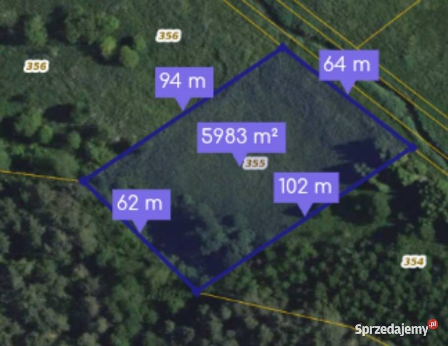 Sprzedam łąkę o numerze 355 w Rudzie Tomaszów Lubelski