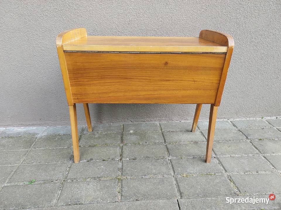 Stary stolik niciak schowek design PRL lata 70te pomorskie
