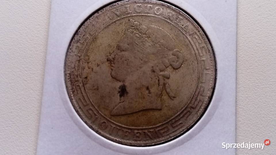 Moneta 1 dolar 1867 r Hong Kong Numizmatyka Mosina