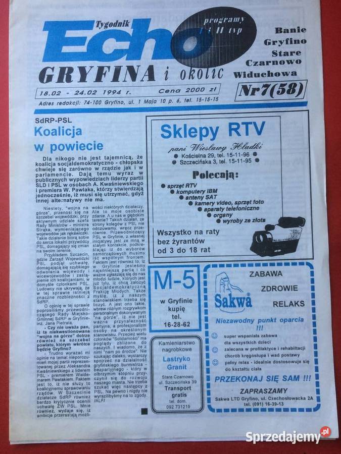466 Tygodnik Echo Gryfina I Okolic Szczecin