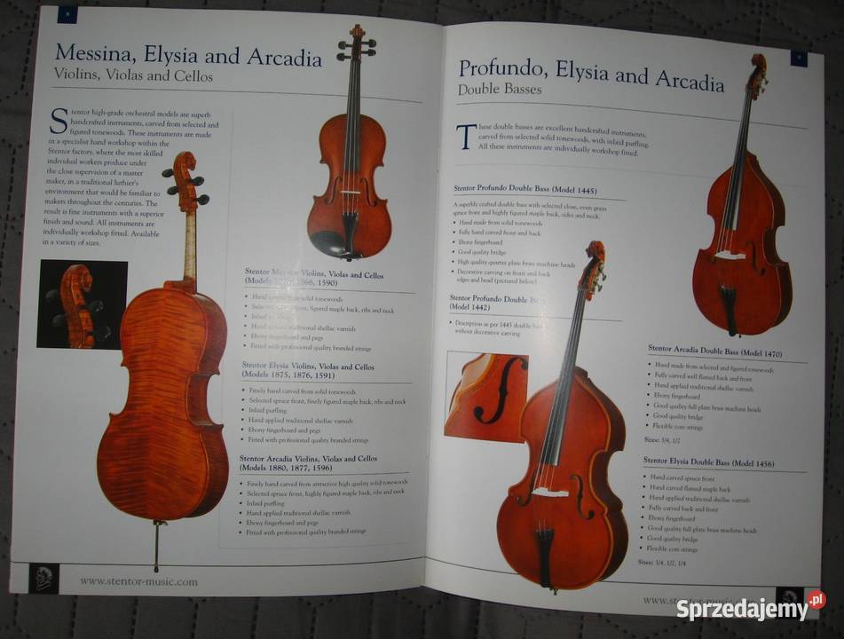Stentor Orchestral Stringed Instruments Catalog pomorskie Kępice