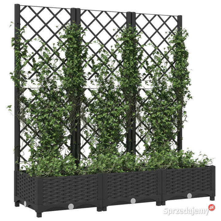 Donica ogrodowa z kratką czarna 120x40x1215 PP Warszawa sprzedam