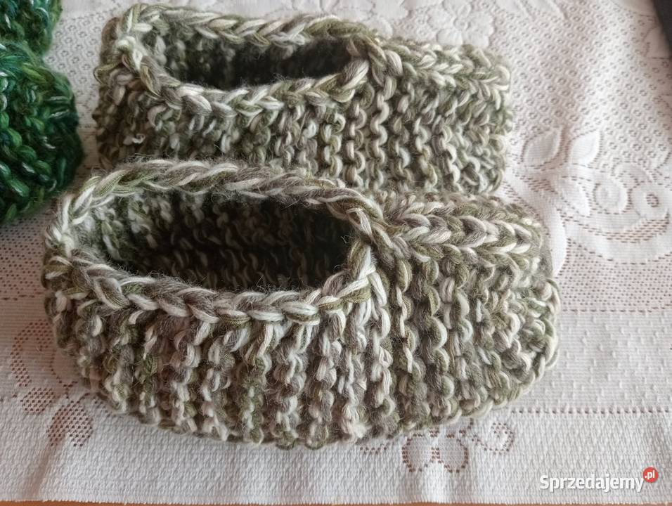 2 pary kapci 3842papcie bambosze wełniaczki