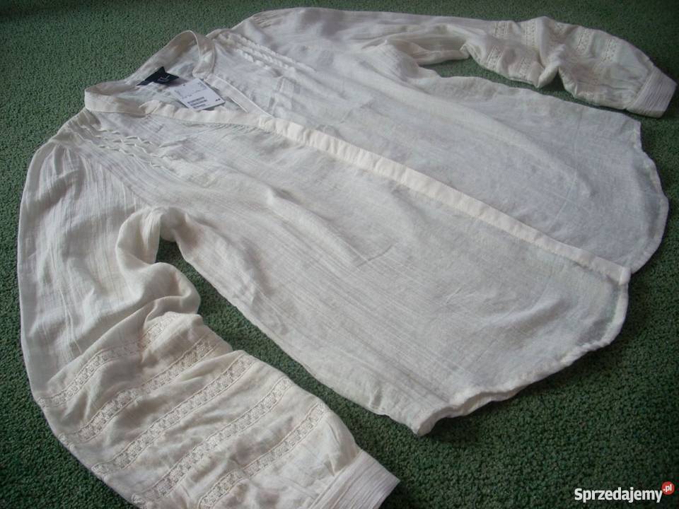 HM koszula stójka HAFTY NOWA 42 44 XL XXL biały Bluzki i koszule małopolskie Nowy Sącz