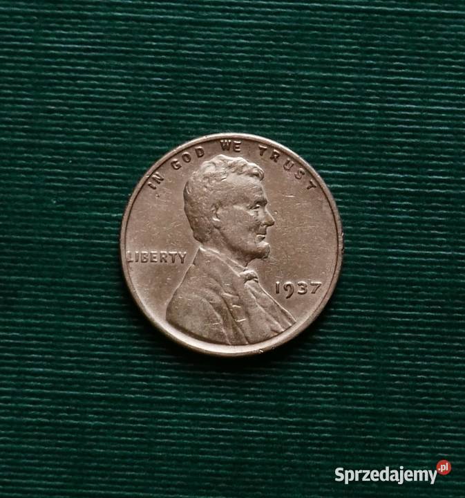 USA 1 cent 1937r Wheat Penny Lincoln Gliwice