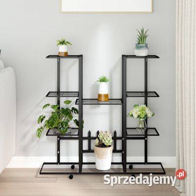 vidaXL Kwietnik na kółkach 945x245x915 czarny Warszawa