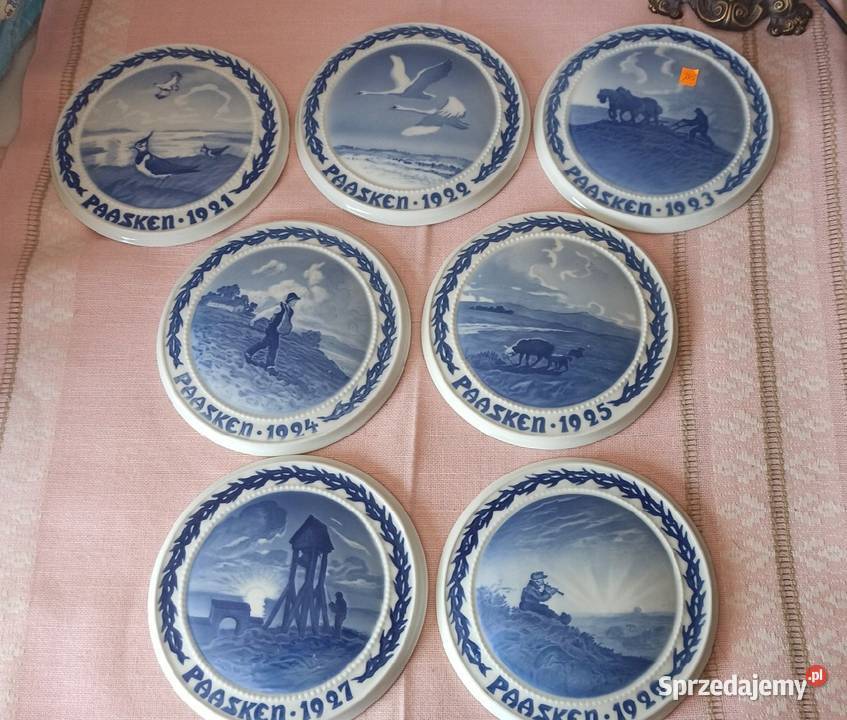 OraczTalerz wielkanocny Bing Grndahl 1923 Porcelana i szkło Gdańsk