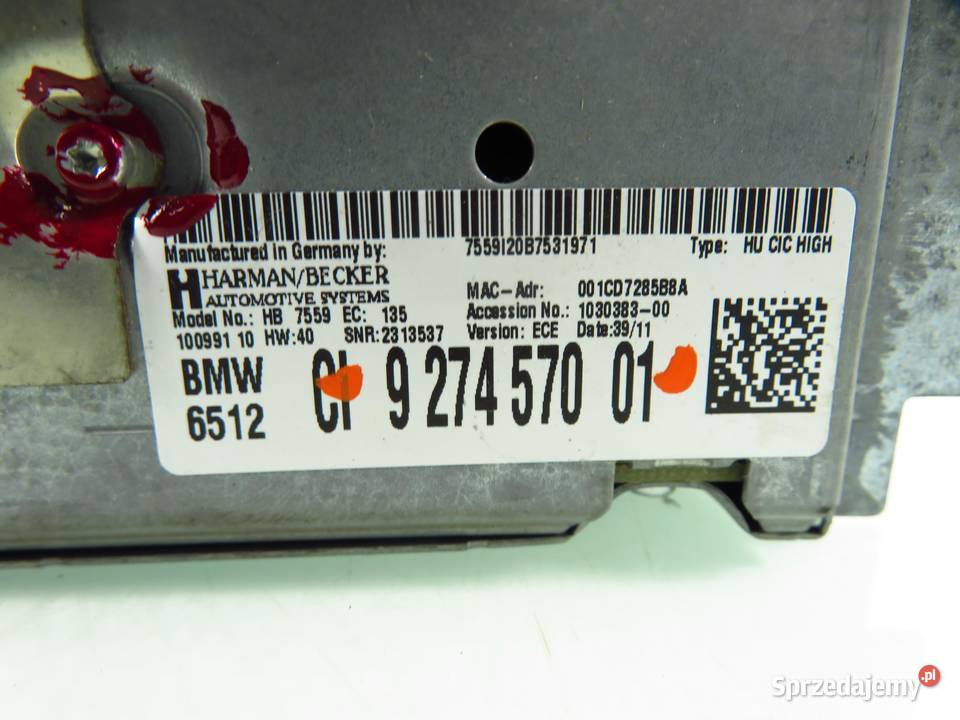 RADIO BMW 5 F10 9274570 małopolskie